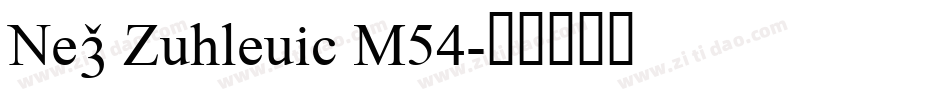 New Athletic M54字体转换